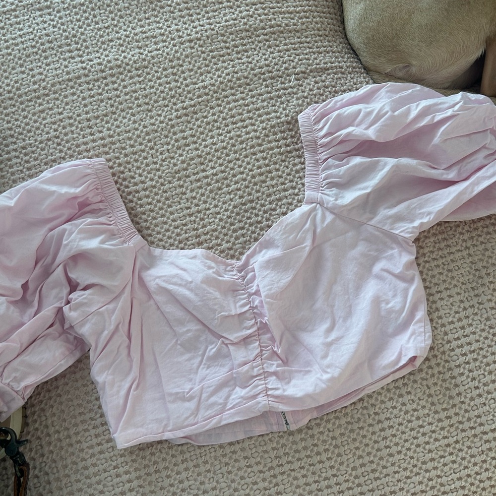 Pink Puff Sleeve Top